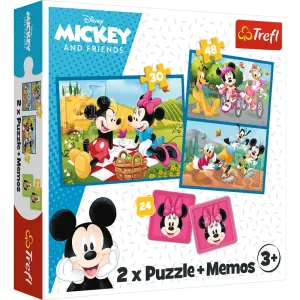 TREFL - Puzzle 2v1 + pexeso - Seznamte se s Disney hrdiny / Disney Multiproperty