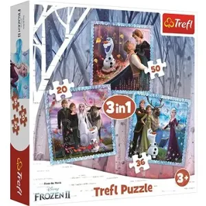 Trefl Puzzle Ledové království 2: Kouzelný příběh 3v1 (20,36,50 dílků)