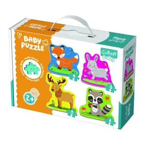 Puzzle baby Zvířátka v lese 4ks v krabici 27x19x6cm 2+