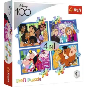 Trefl Puzzle Disney 100 let Disneyho veselý svět 4 v 1 (35, 48, 54, 70 dílků)
