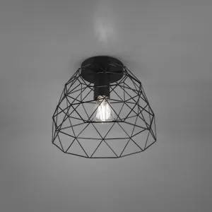 Moderní stropní svítidlo černé 27 cm - Jaap