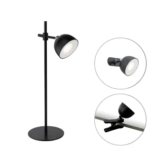 Moderní stolní lampa černá dobíjecí - Moxie