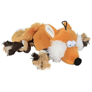 Rotaļlieta suņiem – TRIXIE Fox with rope, plush, 34 cm