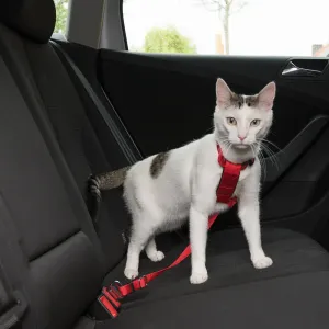 Trixie Bezpečnostní postroj do auta pro kočku 20 - 50 cm - červená barva