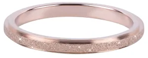 Troli Bronzový ocelový třpytivý prsten 60 mm