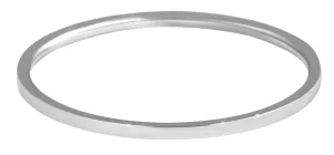 Troli Elegantní minimalistický prsten z oceli Silver 57 mm