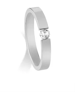 Troli Krásný ocelový prsten s krystalem 60 mm