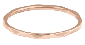 Troli Minimalistický pozlacený prsten s jemným designem Rose Gold 59 mm