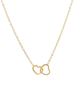 Troli Romantický pozlacený náhrdelník se srdíčky #5229747
