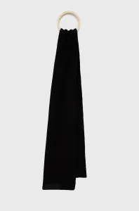 Šátek z vlněné směsi Trussardi černá barva, hladký #3438303