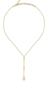 Trussardi Moderní dámský pozlacený náhrdelník z oceli T-Design TJAXA09