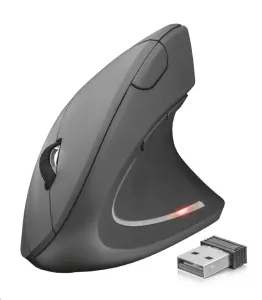 Optická ergonomická myš Trust Verto 22879, ergonomická, šedá