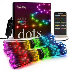 Twinkly Dots LED pásek 400 ks světýlek 20 m černý kabel