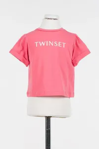 Tričko s krátkým rukávem basic lososové Twinset Girl velikost: 12