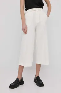 Kalhoty Twinset dámské, béžová barva, jednoduché, high waist #1984212