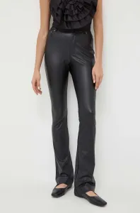 Kalhoty Twinset dámské, černá barva, přiléhavé, high waist
