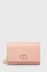 Kožená kabelka Twinset růžová barva #4308201
