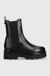Kožené kotníkové boty Twinset Chelsea dámské, černá barva, na platformě #5668602