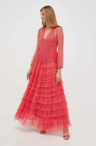 Šaty Twinset růžová barva, maxi #6068472