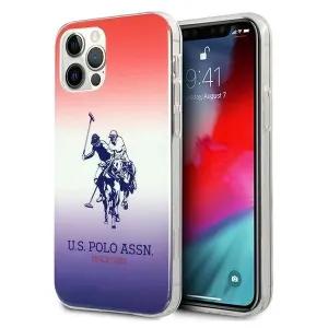 Pouzdro U.S. Polo Assn. Gradient Pattern Collection pro iPhone 12 Pro Max - červené a modré