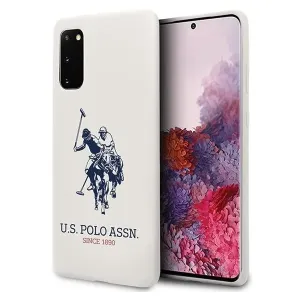 Silikonové pouzdro U.S. Polo Assn. Silicone Collection pro Samsung Galaxy S20 - bílé