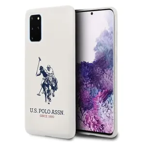 Silikonové pouzdro U.S. Polo Assn. Silicone Collection pro Samsung Galaxy S20+ - bílé