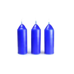 Svíčky UCO, plněné citronelou 3 ks, modré