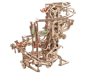 Ugears 3D dřevěné mechanické puzzle Kuličková dráha řetězová #4913007