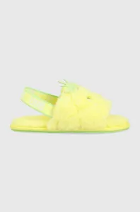Dětské papuče UGG žlutá barva #6076273