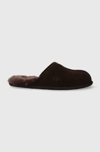 Semišové papuče UGG Scuff hnědá barva, 1101111