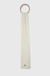 Šátek z vlněné směsi UGG béžová barva, hladký