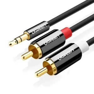 Ugreen AV116 audio kabel 3.5mm mini jack / 2RCA M/M 2m, černý (AV116 10584)