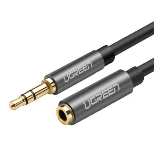 Ugreen AV118 prodlužovací audio kabel 3.5mm mini jack 2m, M/F, černý (10594)