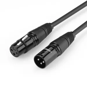 Cable UGREEN AV130 - XLR female to XLR male - 5m (black)