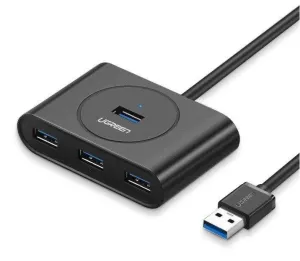 Ugreen CR113 4x USB HUB adaptér 0.5m, černý (20290)