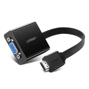 Ugreen MM103 adaptér HDMI - VGA micro USB / 3.5 mm mini jack, černý