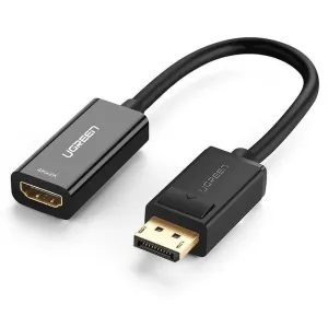 Adaptér, kabel DisplayPort (samec) - HDMI (samice) UGREEN MM137, FullHD 25cm (černý)