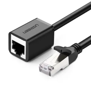 Prodlužovací kabel UGREEN Ethernet RJ45, Cat. 6, FTP, s kovovou zástrčkou 3 m (černý)