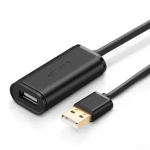 Prodlužovací kabel USB 2.0 UGREEN US121, aktivní, 15 m (černý)
