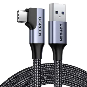 Ugreen USB-A Male to USB-C Male 3.0 3A 90-Degree Angled Cable 1m Black