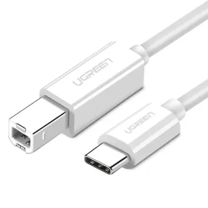 USB 2.0 C-B UGREEN US241 Tiskový kabel 1m (bílý)