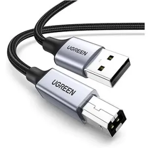 Ugreen USB-A Male to USB-B 2.0 Printer Cable Alu Case with Braid 2m  (Black)