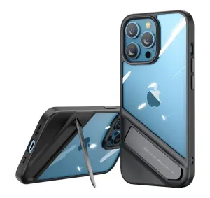 Ugreen Fusion Kickstand Case pevné pouzdro s gelovým rámem a stojánkem pro iPhone 13 Pro černé (90153)