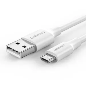 Kabel USB-Micro USB UGREEN QC 3.0 2.4A 0,50 m (bílý)