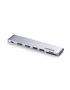 UGREEN CM356 adaptér 7 v 2 USB-C pro MacBook Air / Pro (šedý)