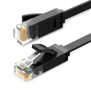 UGREEN Plochý kabel Ethernet RJ45, Cat.6, UTP, 0,5 m (černý)