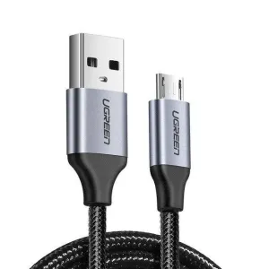 Ugreen kabel USB / Micro USB 2.4A 2m, šedý (60148)