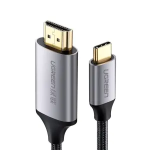 Ugreen MM142 kabel HDMI / USB-C 4K 1.5m, černý/šedý (MM142 50570)