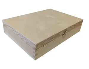 91436 Dřevěná uzavíratelná krabička, 35 x 7 x 25 cm