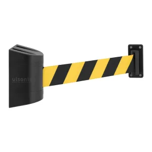 Plastová nástěnná kazeta s pásem žlutá/černá 2 m - Bariérové sloupky ulsonix